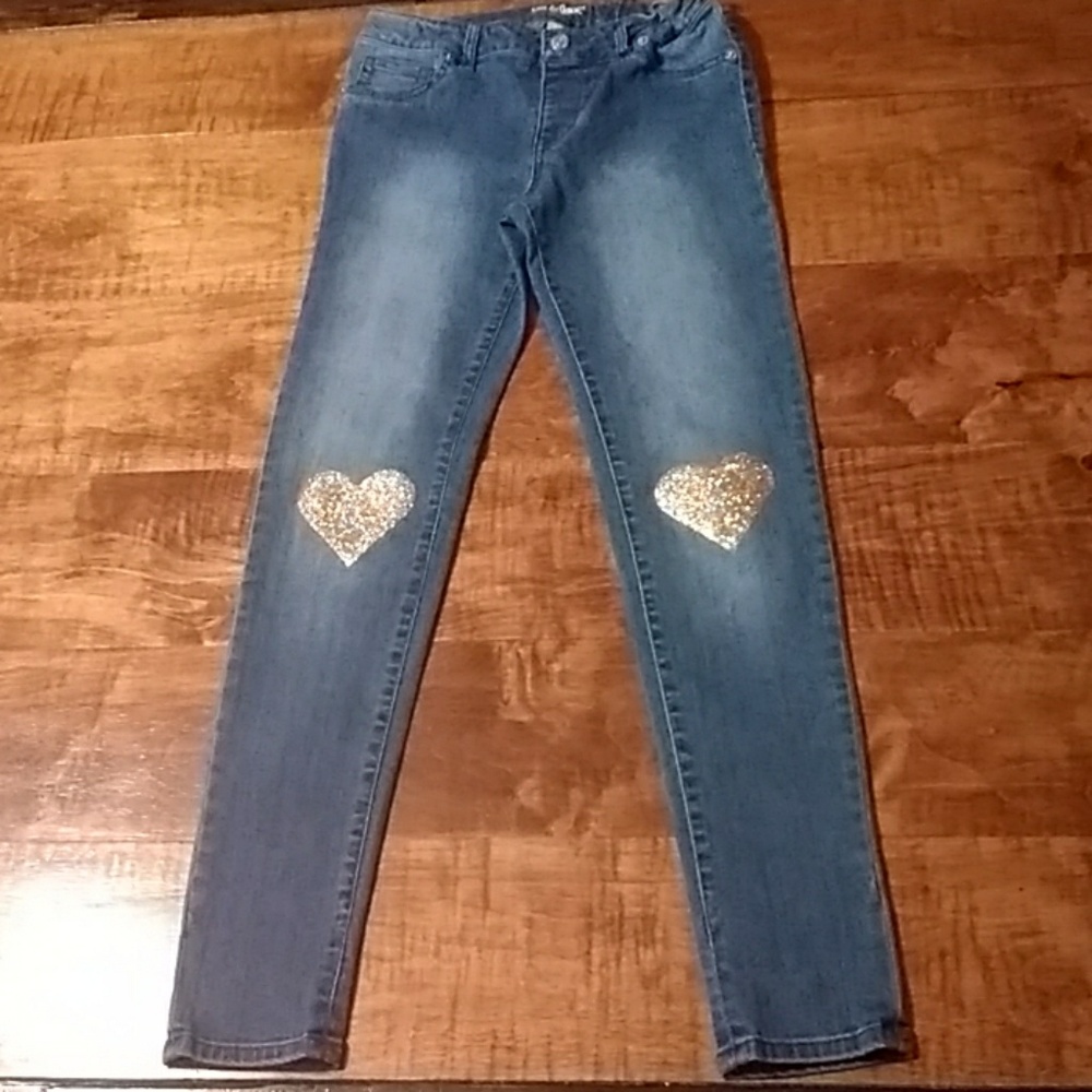 💙 Cat & Jack jeggings gold heart